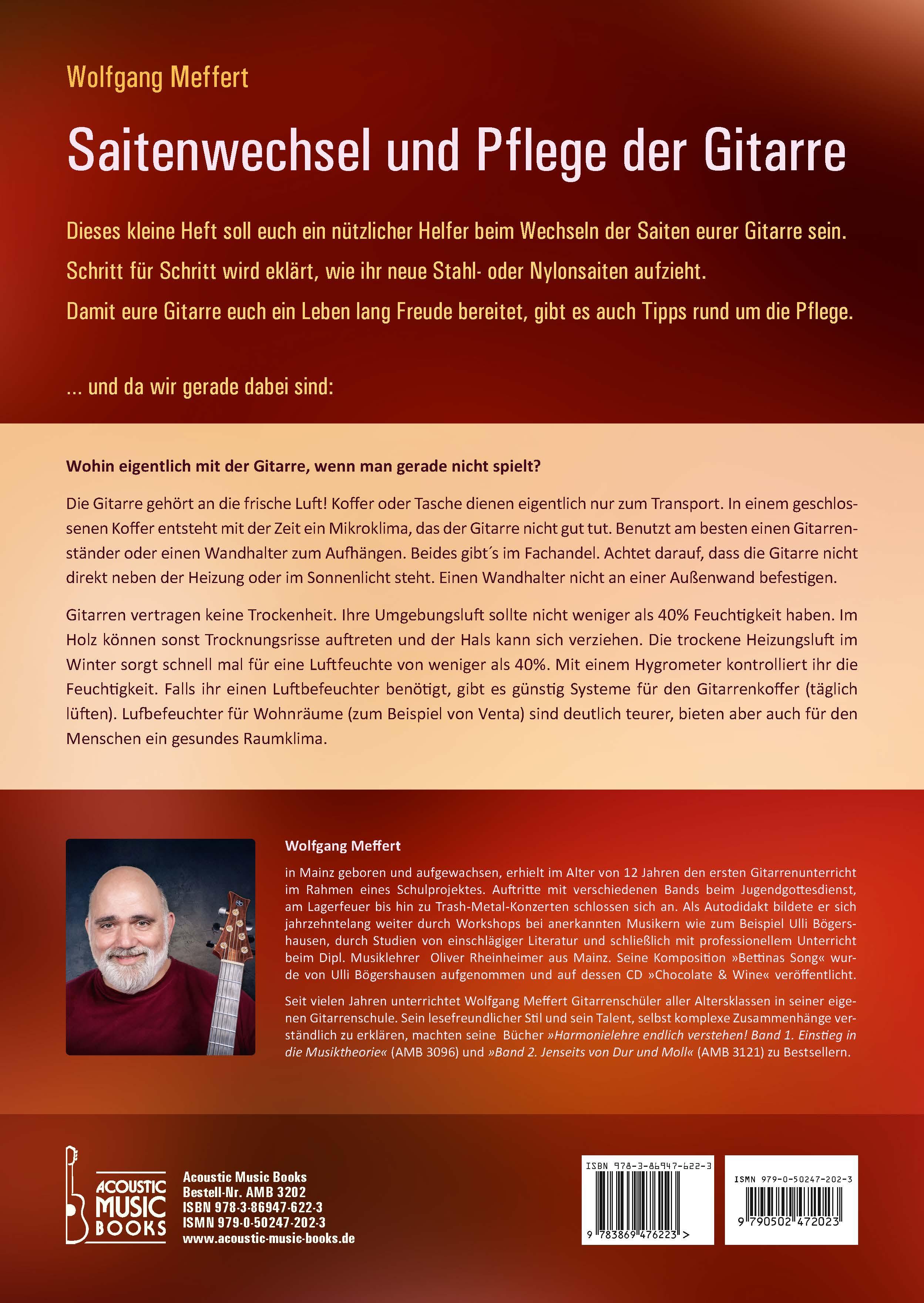 Rückseitencover Saitenwechsel und Pflege der Gitarre