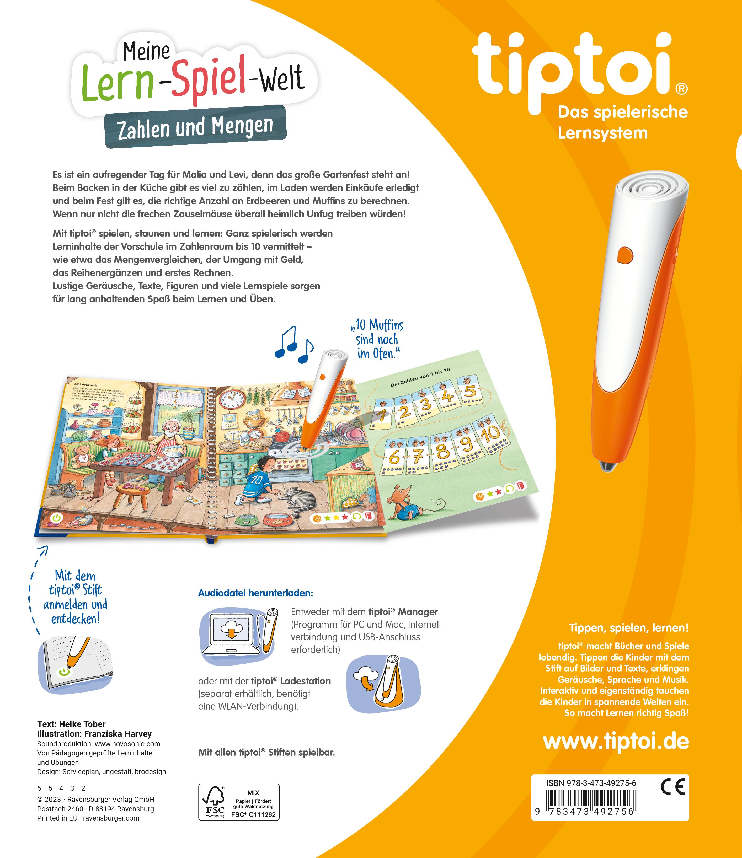 Rückseitencover tiptoi® Meine Lern-Spiel-Welt - Zahlen und Mengen