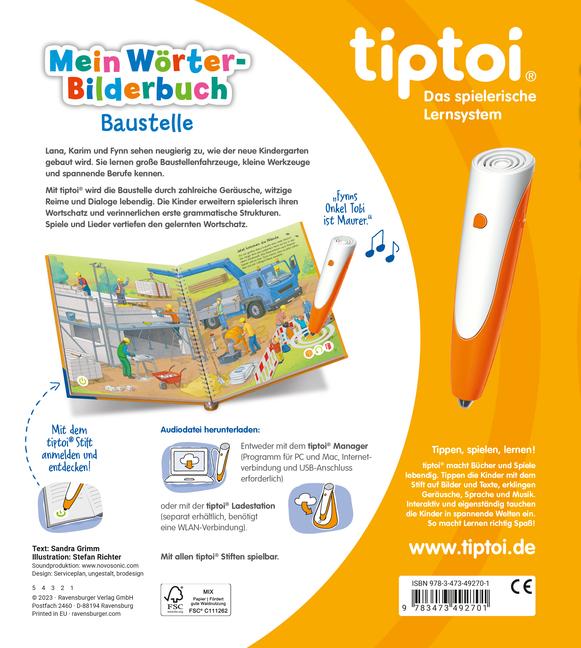Beispielinhalt (Bild) tiptoi® Mein Wörter-Bilderbuch - Baustelle
