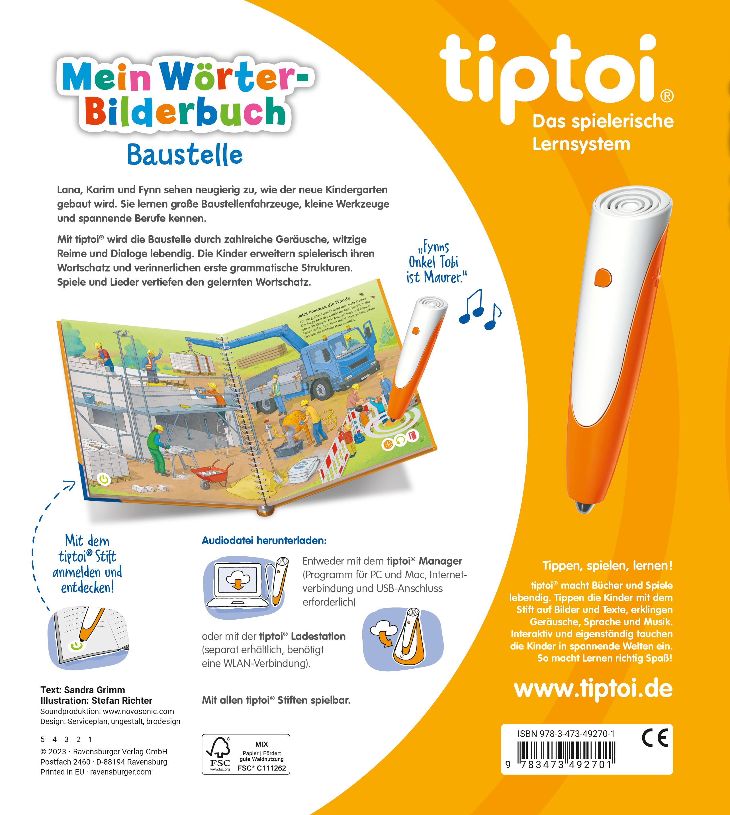 Rückseitencover tiptoi® Mein Wörter-Bilderbuch - Baustelle