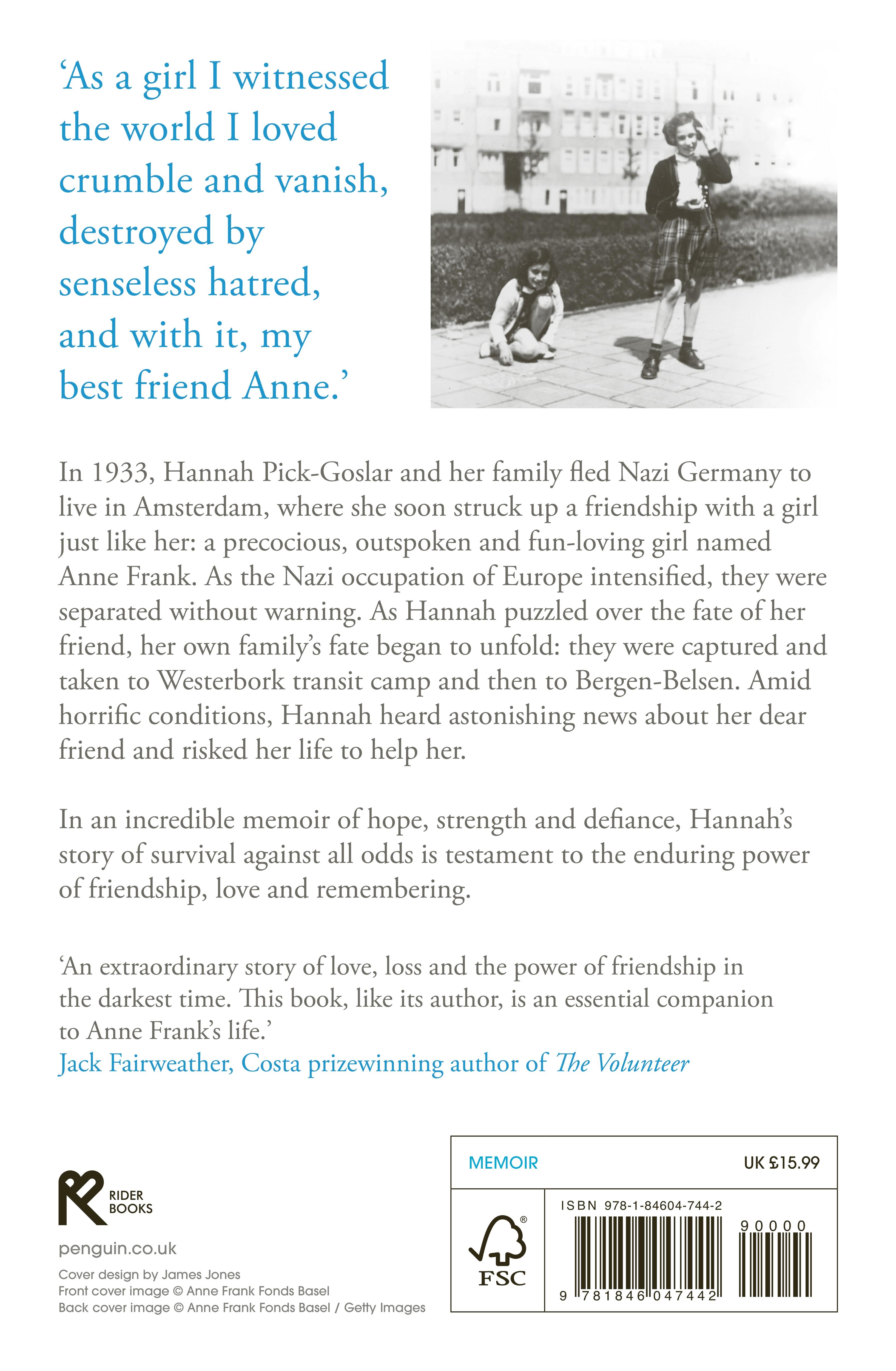 Rückseitencover My Friend Anne Frank