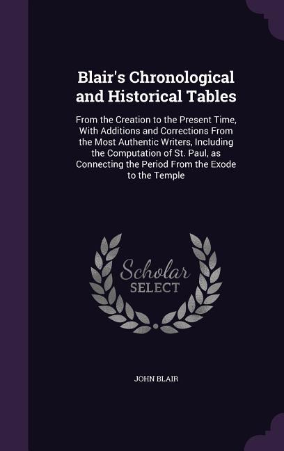 Vorderes Coverbild Blair's Chronological and Historical Tables