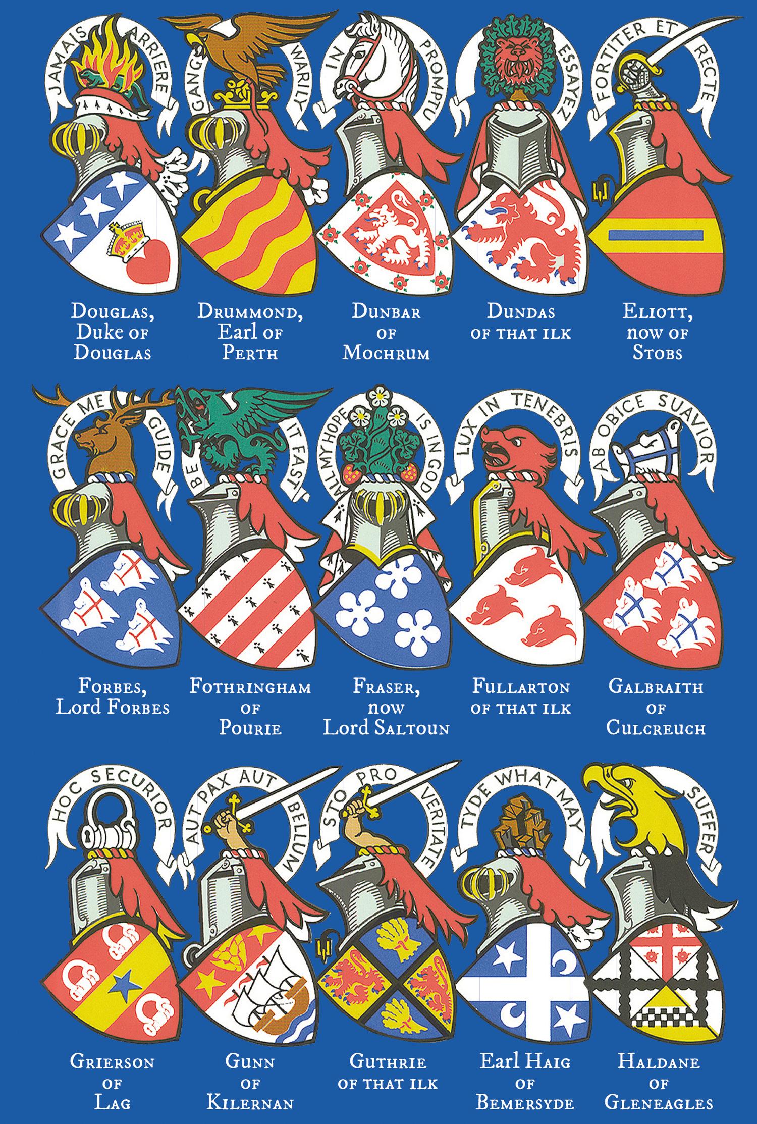 Beispielinhalt (Bild) Collins Scotland Clans and Tartans Map