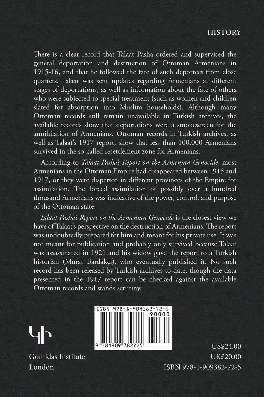 Rückseitencover Talaat Pasha's Report on the Armenian Genocide [Expanded Edition]