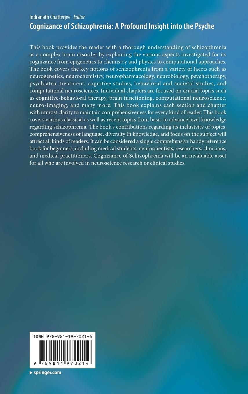 Rückseitencover Cognizance of Schizophrenia:: A Profound Insight into the Psyche