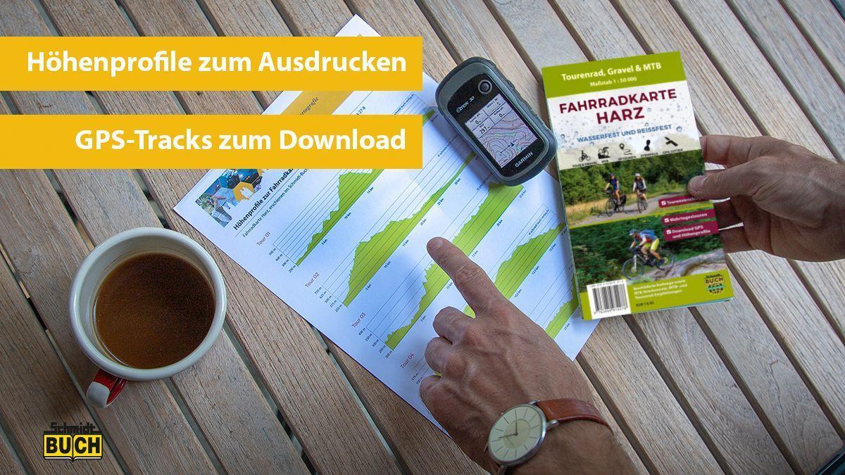 Beispielinhalt (Bild) Fahrradkarte Harz 1 : 50 000