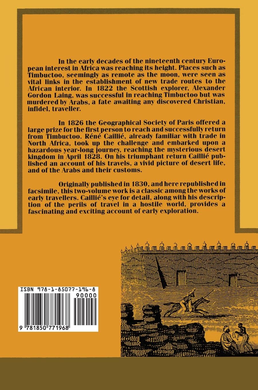 Rückseitencover Travels Through Central Africa to Timbuctoo
