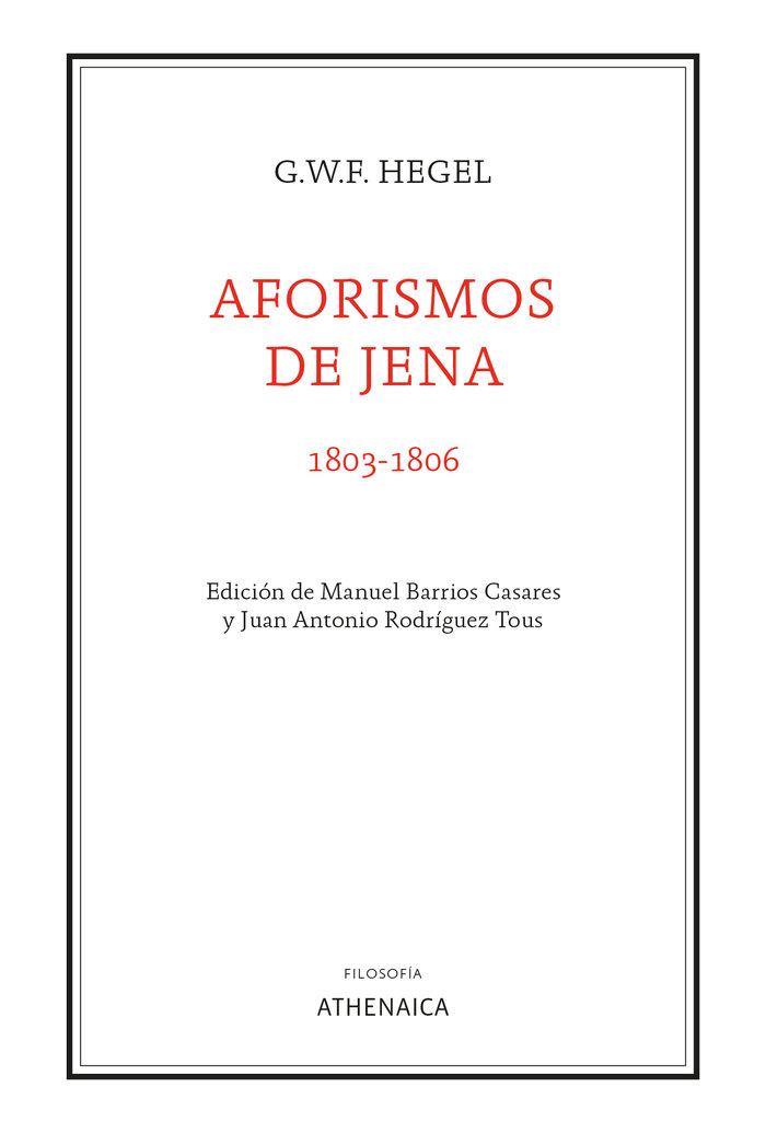 Vorderes Coverbild Aforismos de Jena (1803-1806)