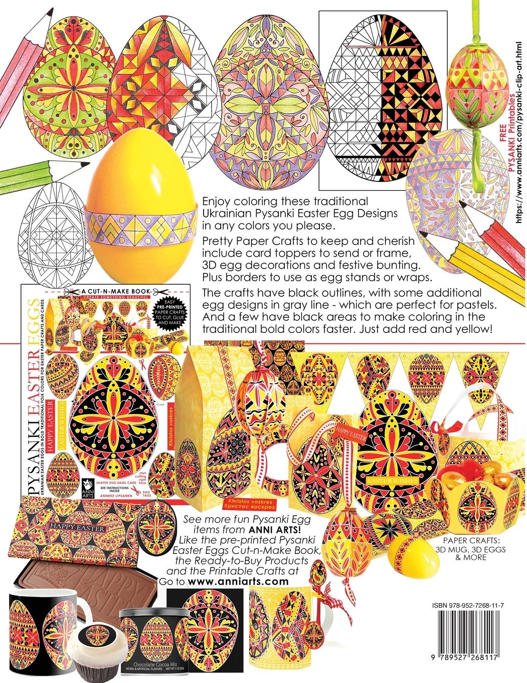 Rückseitencover Color and Craft Pysanki Easter Eggs