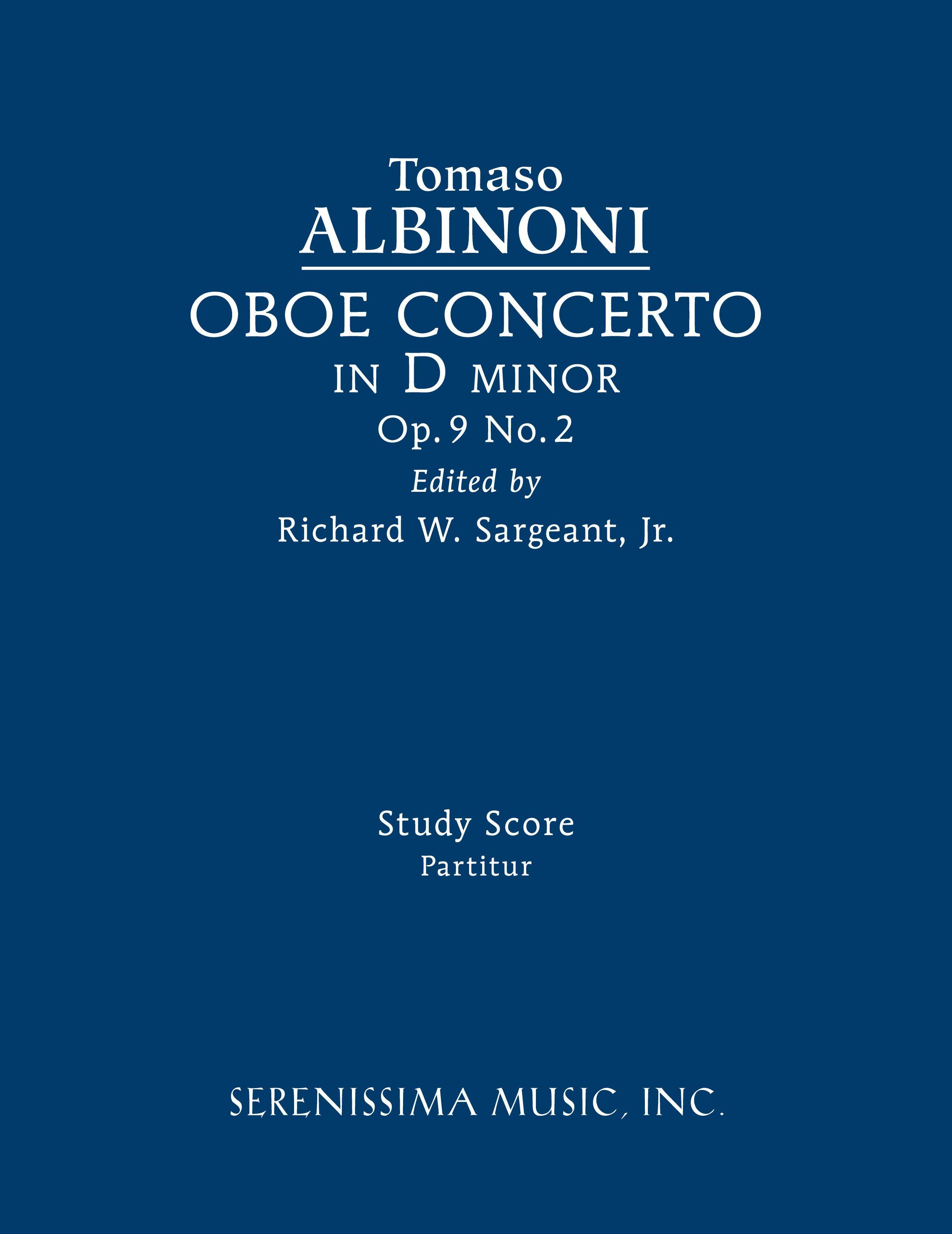 Vorderes Coverbild Oboe Concerto in D minor, Op.9 No.2