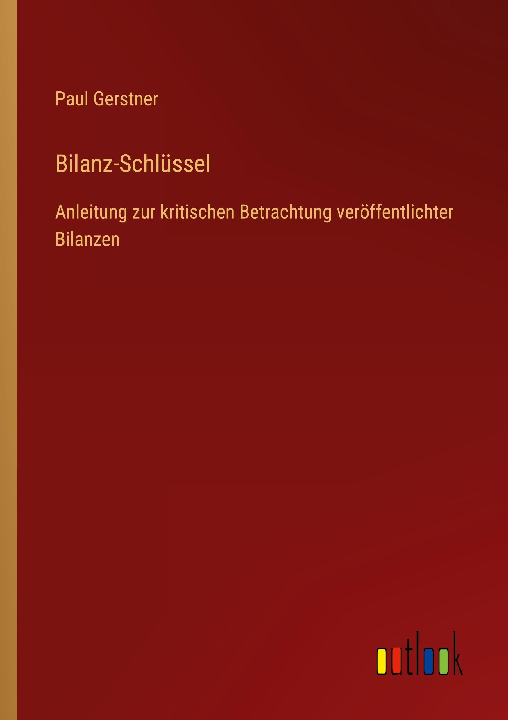 Vorderes Coverbild Bilanz-Schlüssel