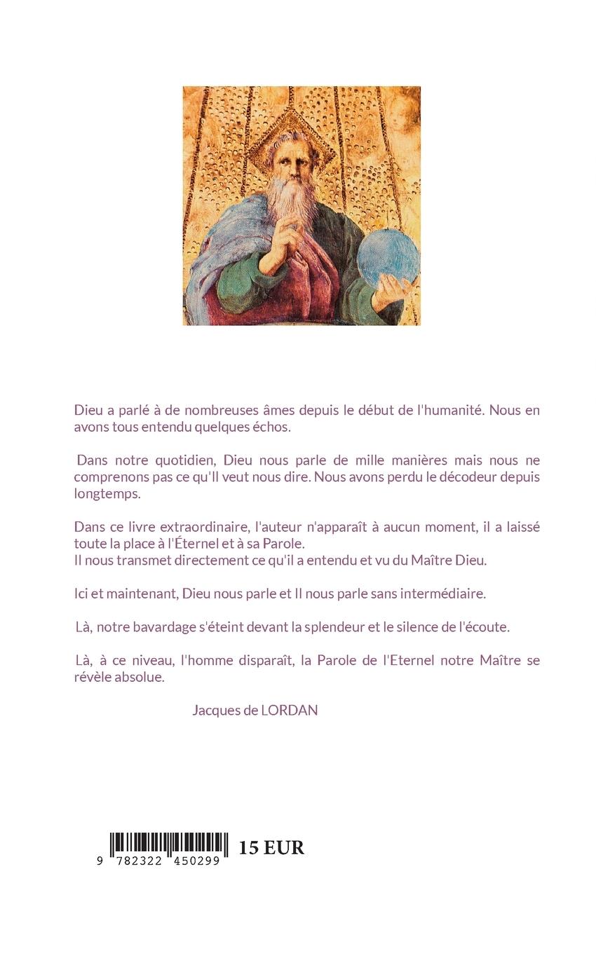 Rückseitencover La parole de l'éternel notre Dieu