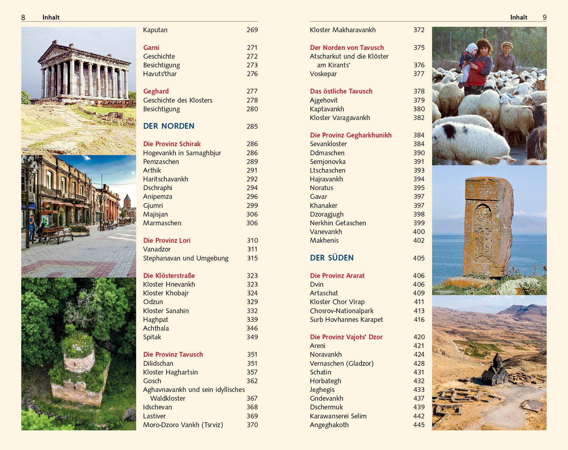 Beispielinhalt (Bild) TRESCHER Reiseführer Armenien