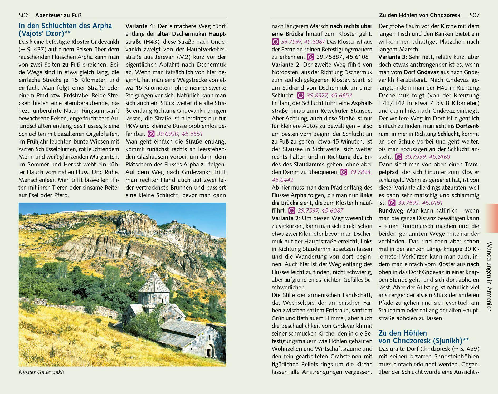 Beispielinhalt (Bild) TRESCHER Reiseführer Armenien