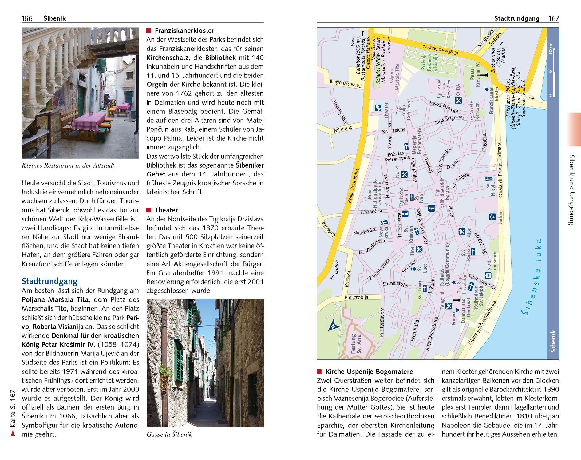 Beispielinhalt (Bild) TRESCHER Reiseführer Dalmatien