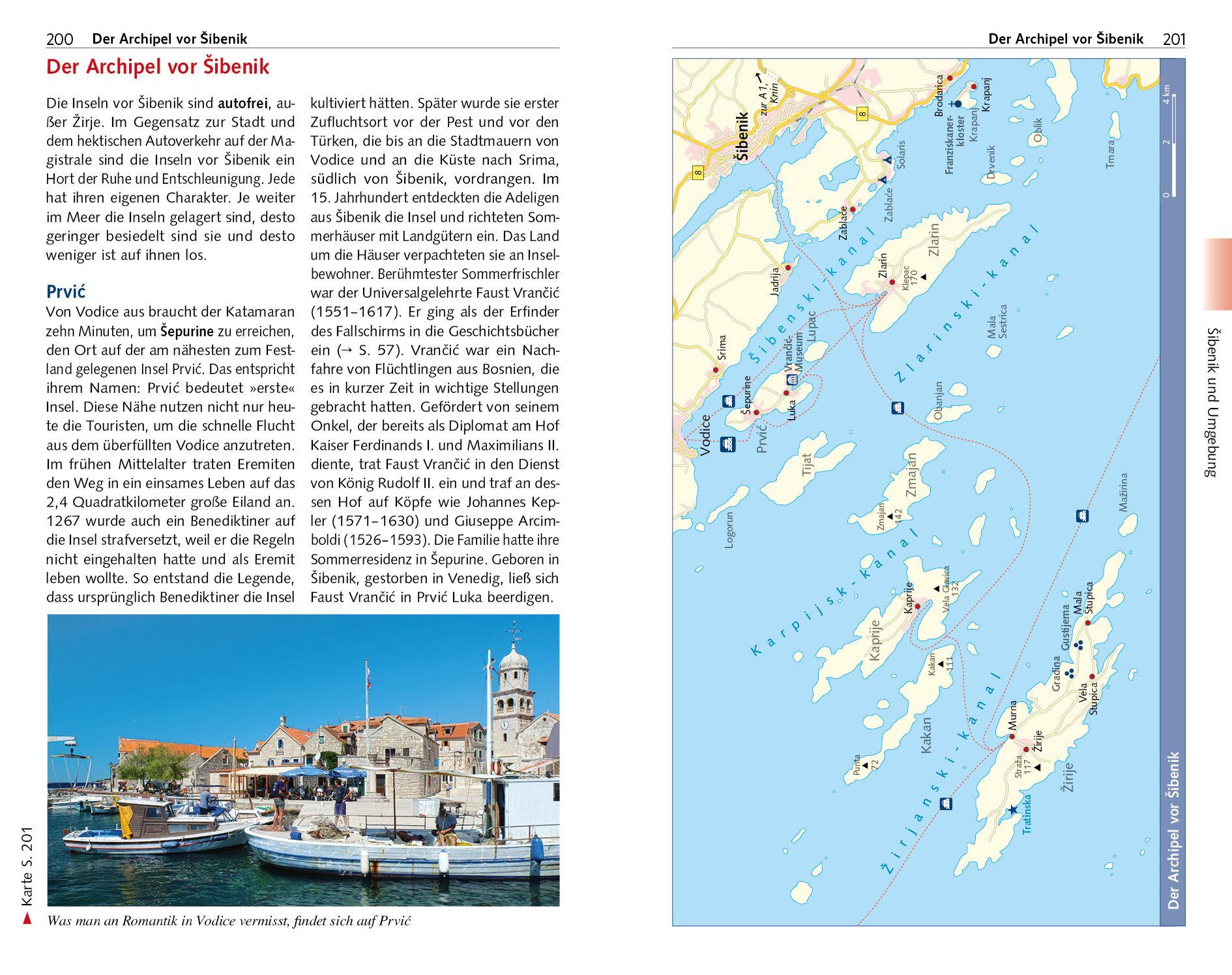 Beispielinhalt (Bild) TRESCHER Reiseführer Dalmatien