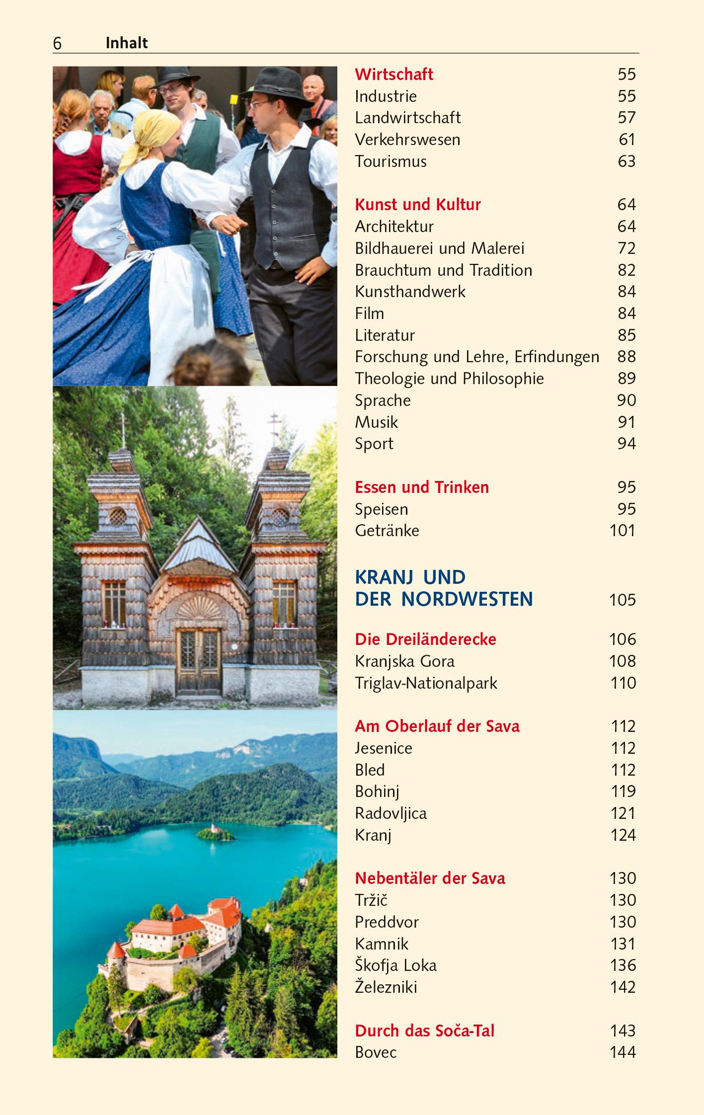 Beispielinhalt (Bild) TRESCHER Reiseführer Slowenien