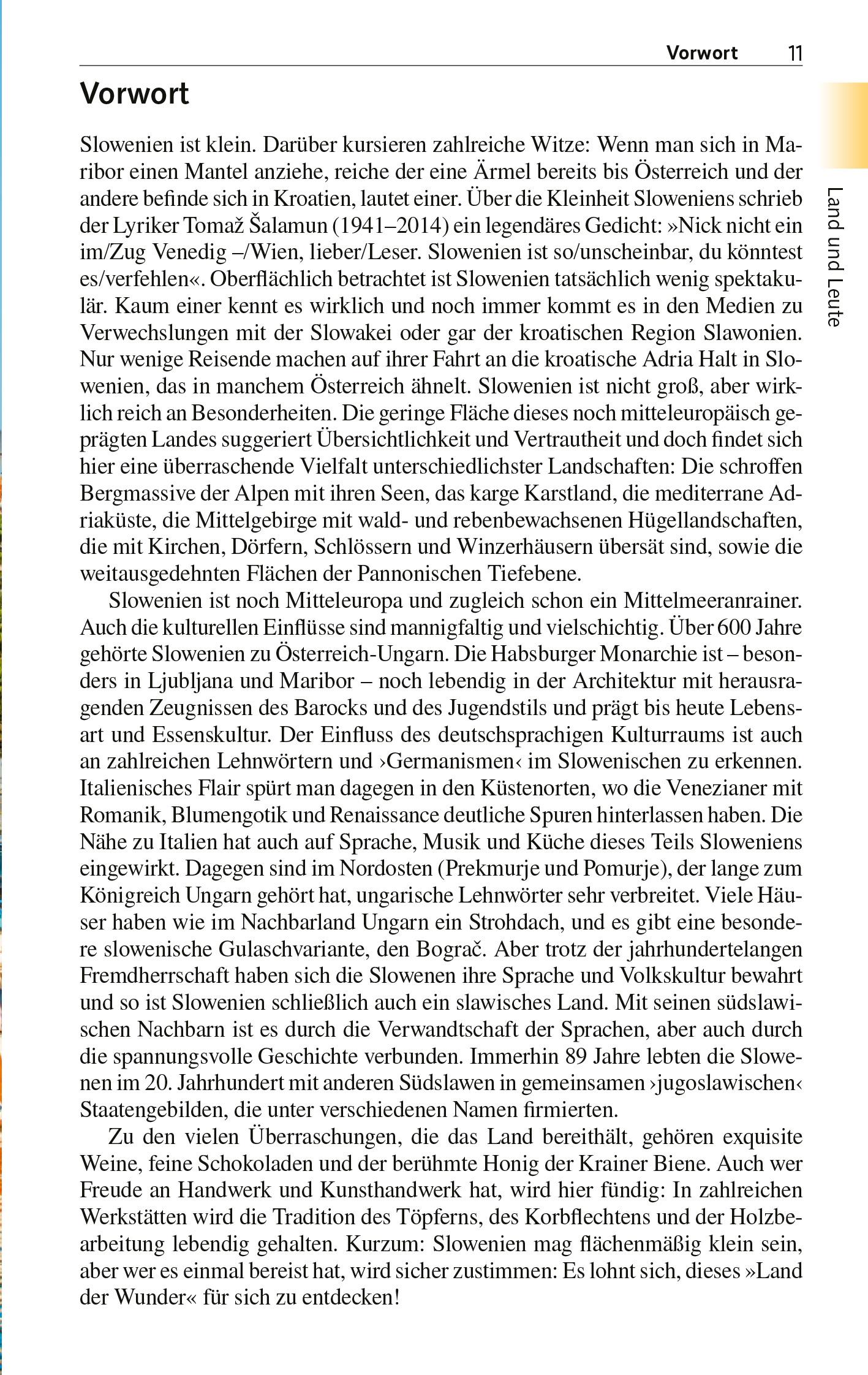 Beispielinhalt (Bild) TRESCHER Reiseführer Slowenien