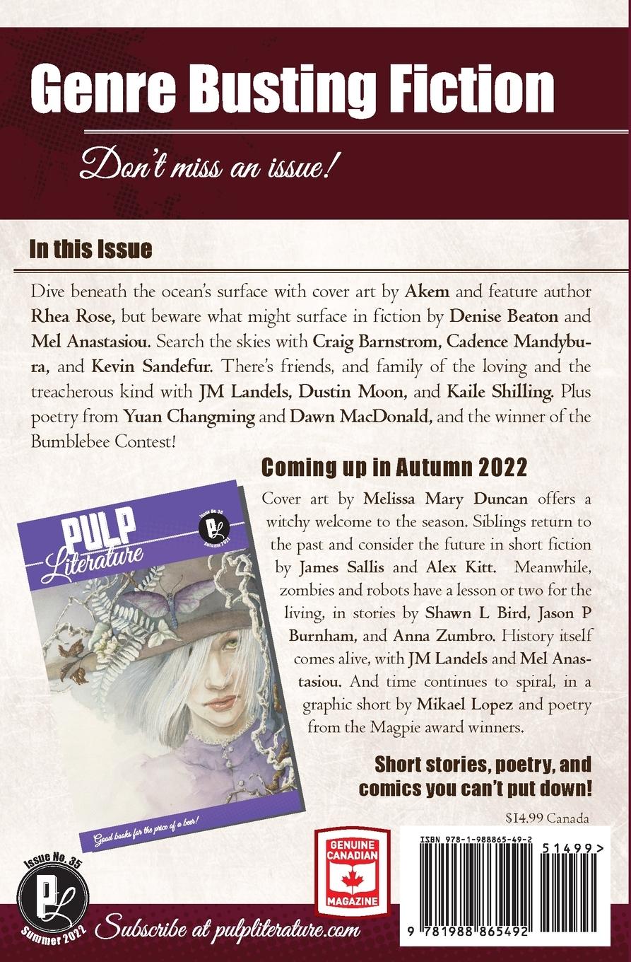 Rückseitencover Pulp Literature Summer 2022