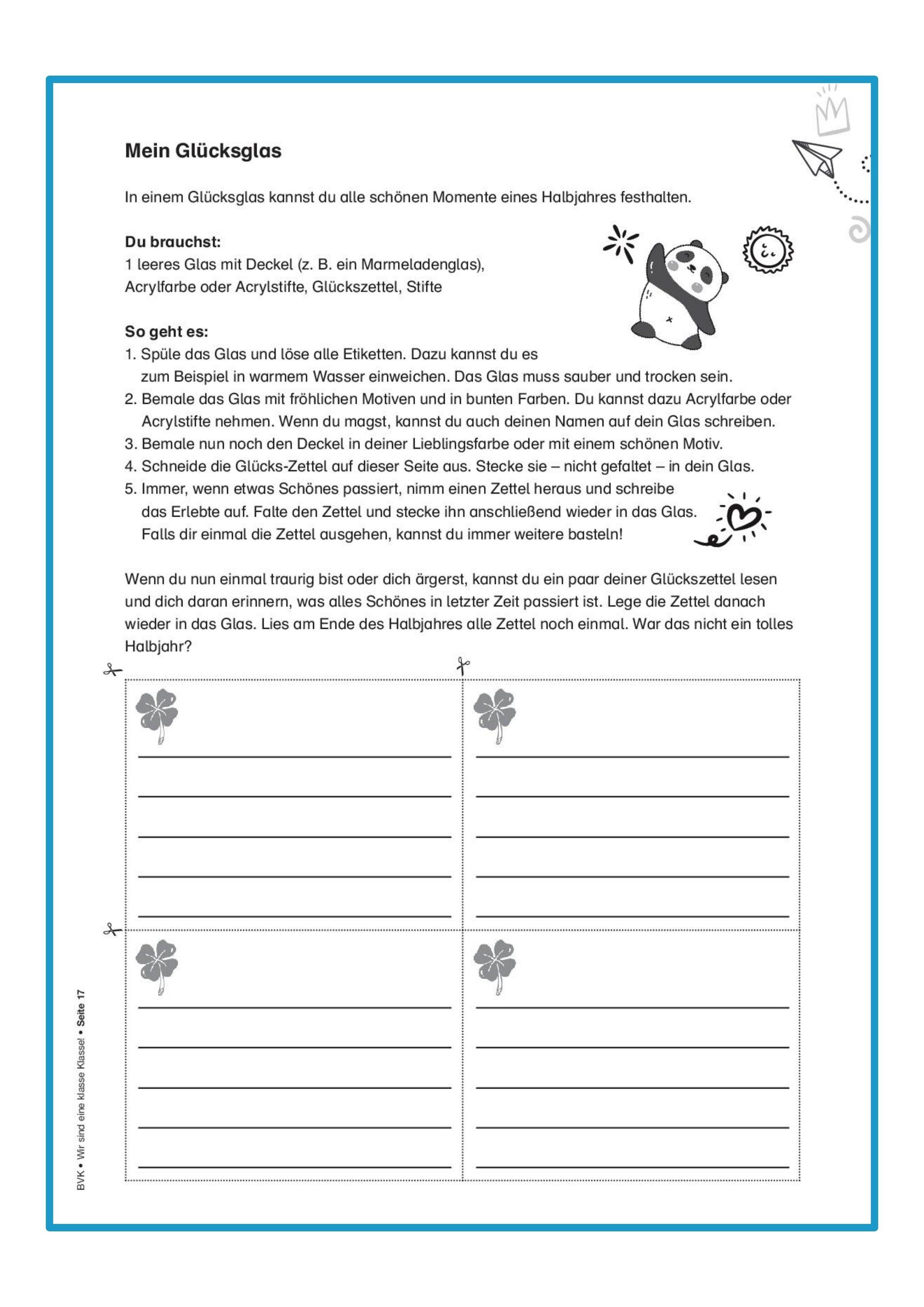 Beispielinhalt (Bild) Wir sind eine klasse Klasse!