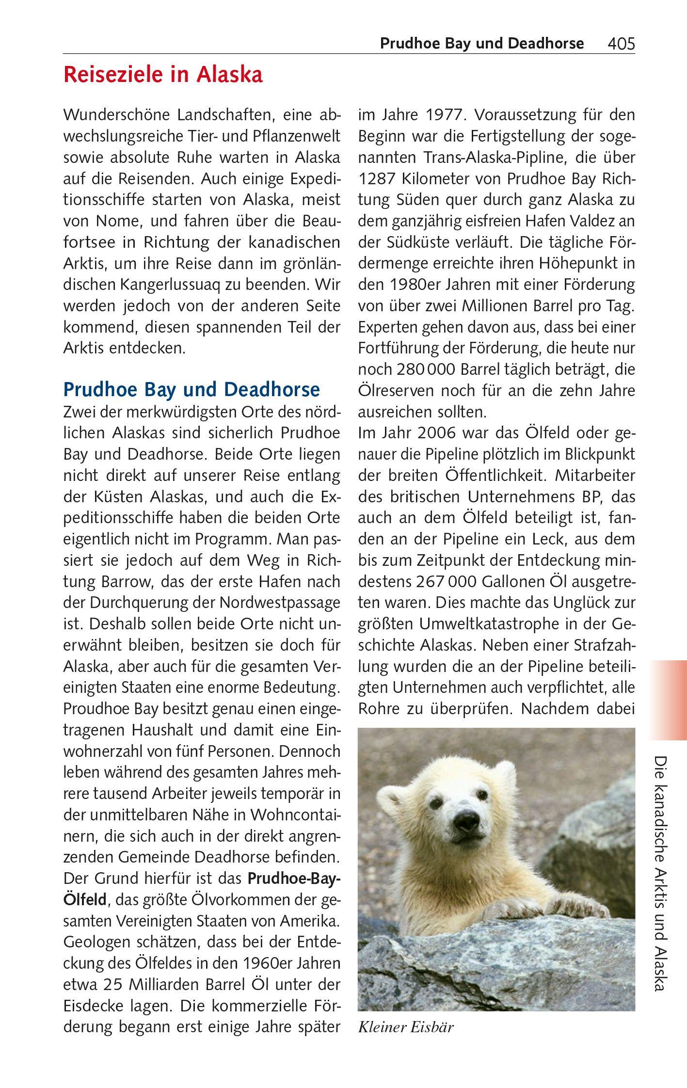 Beispielinhalt (Bild) TRESCHER Reiseführer Kreuzfahrten Nordmeer und Arktis