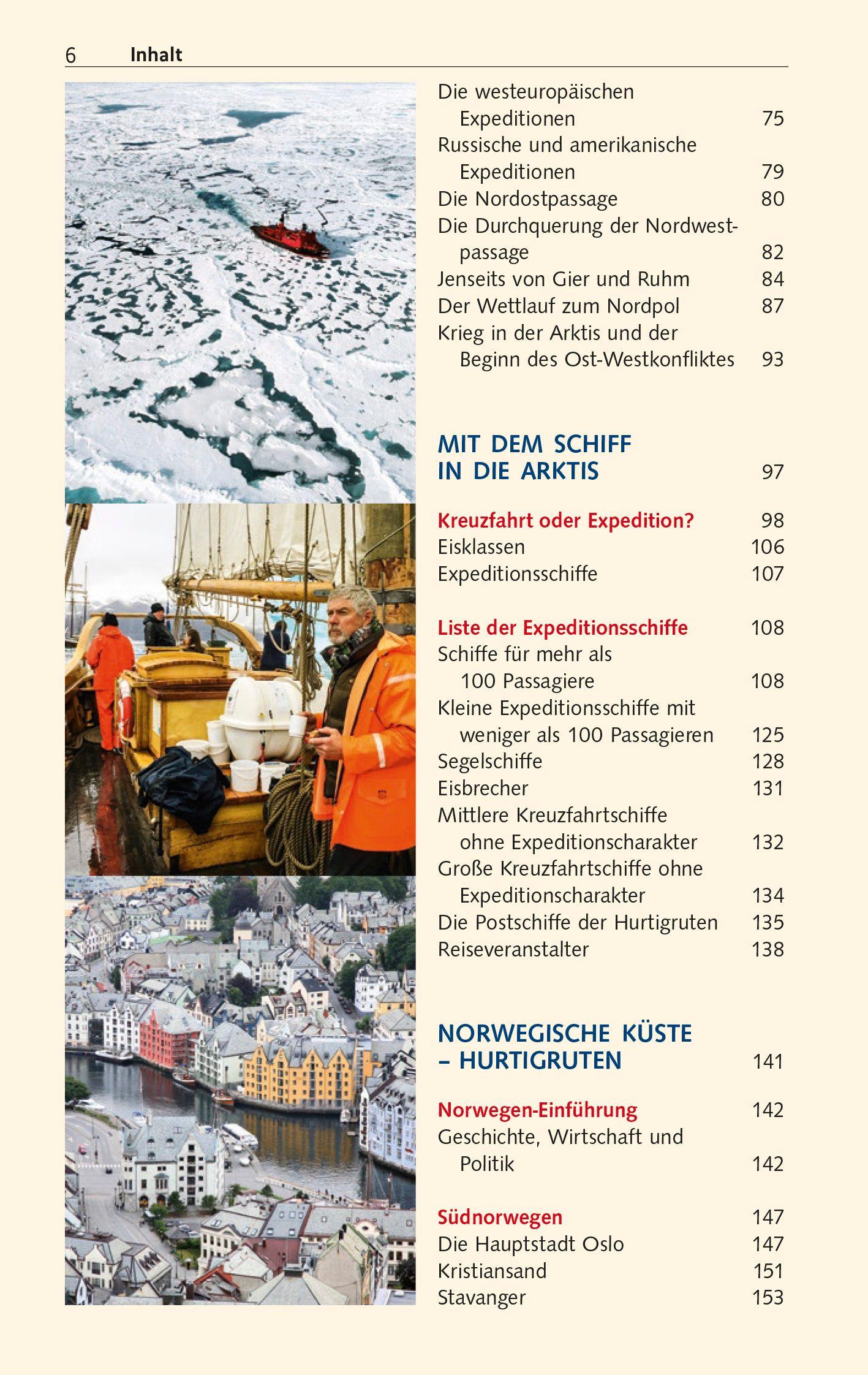 Beispielinhalt (Bild) TRESCHER Reiseführer Kreuzfahrten Nordmeer und Arktis