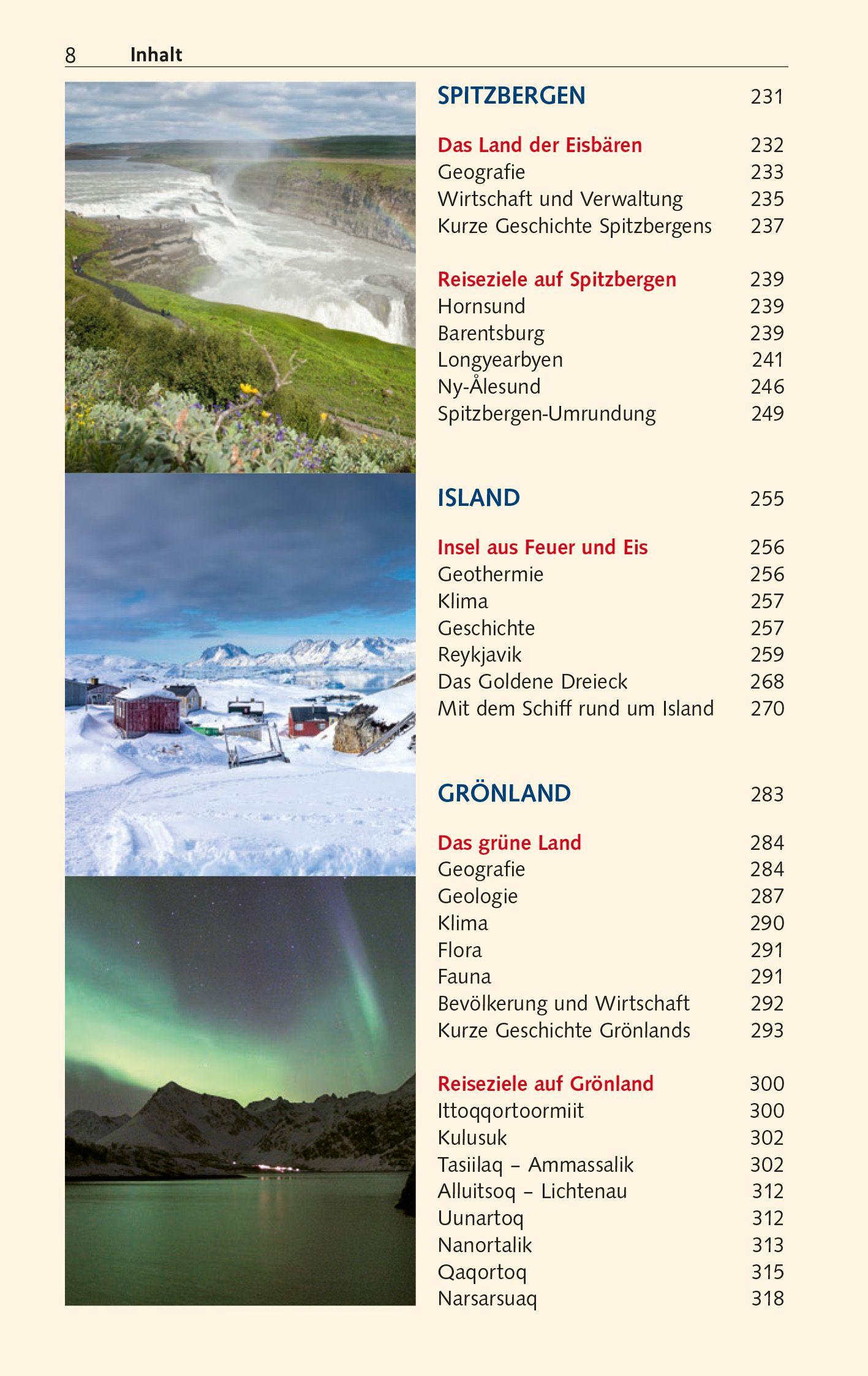 Beispielinhalt (Bild) TRESCHER Reiseführer Kreuzfahrten Nordmeer und Arktis