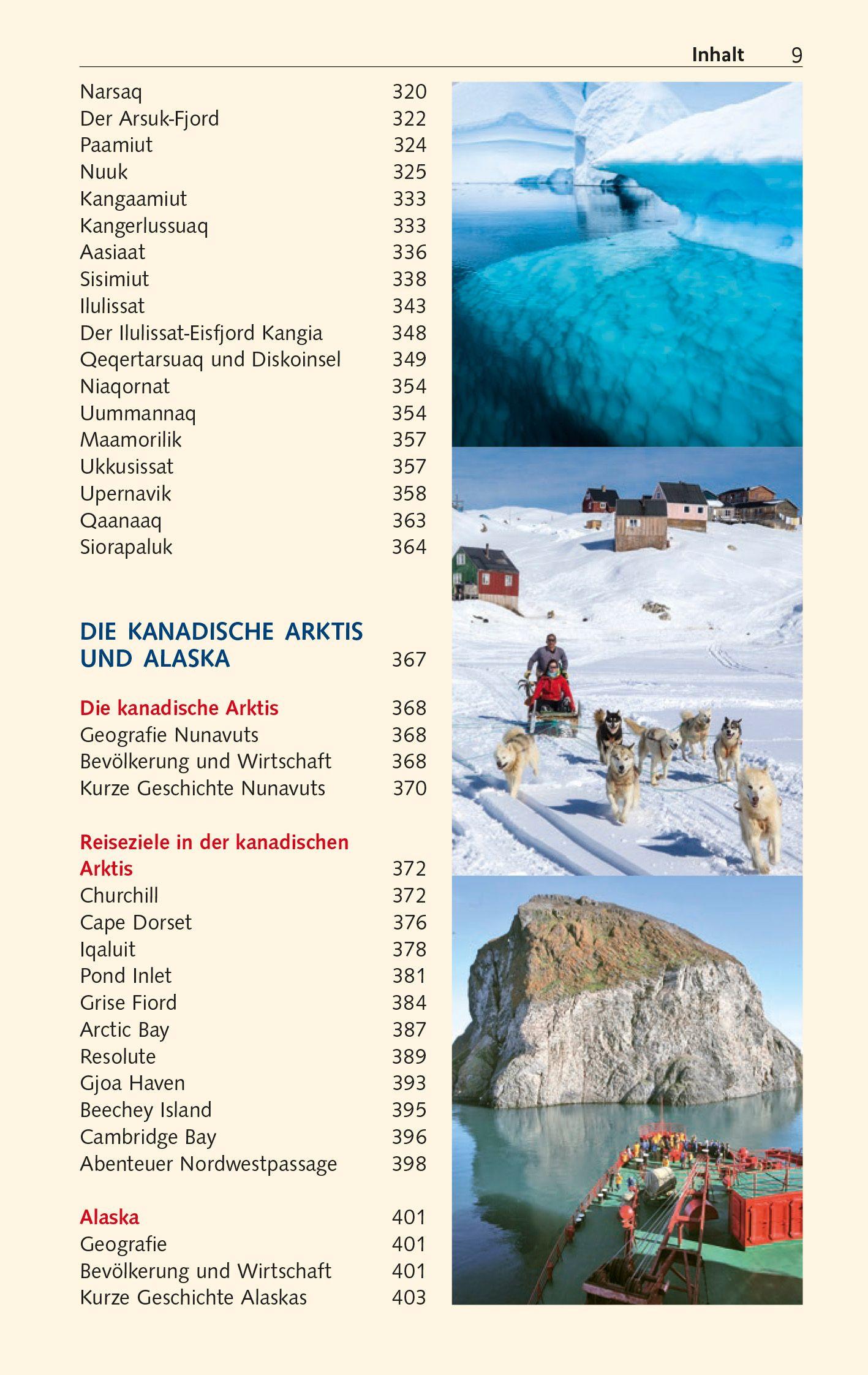 Beispielinhalt (Bild) TRESCHER Reiseführer Kreuzfahrten Nordmeer und Arktis