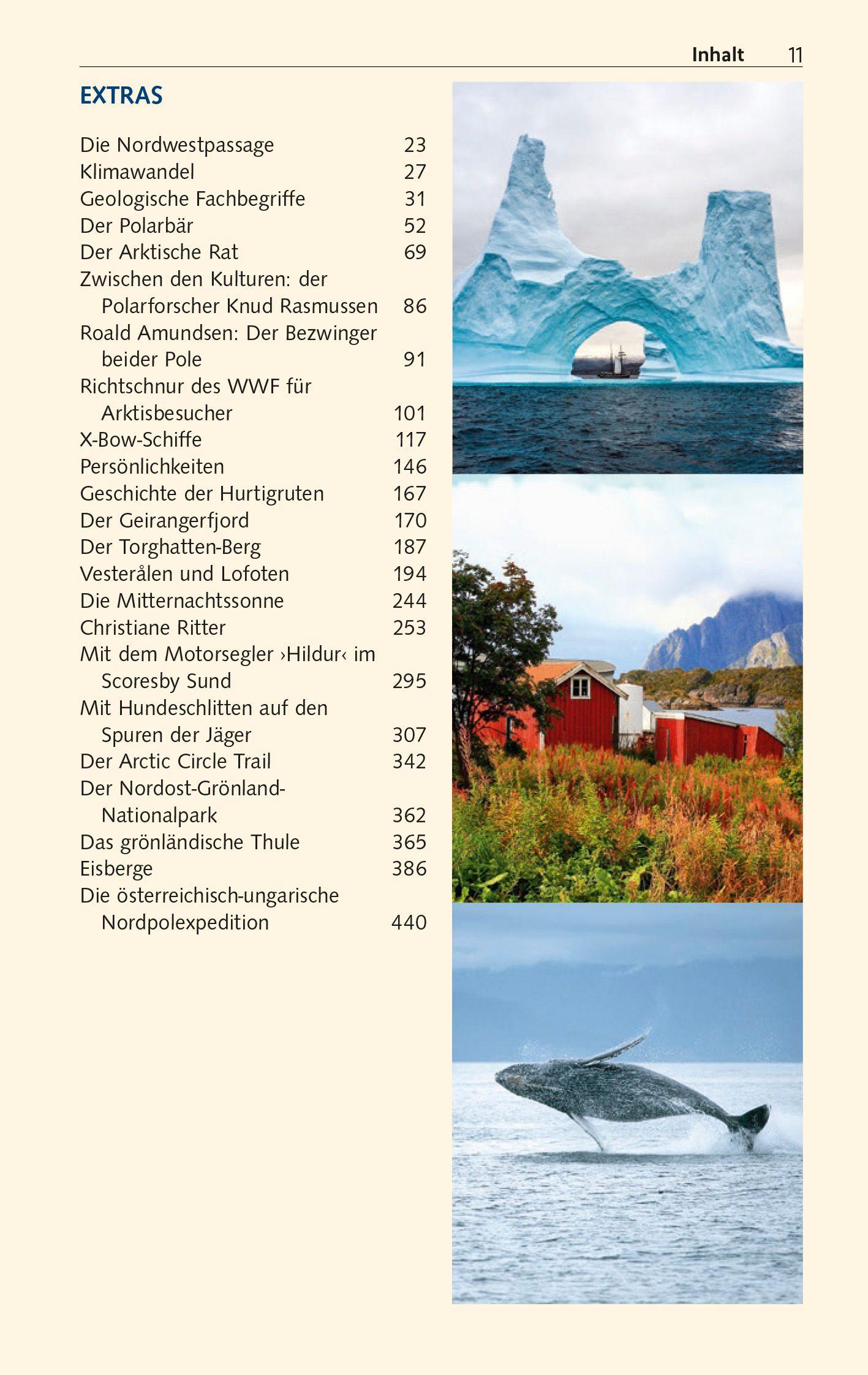 Beispielinhalt (Bild) TRESCHER Reiseführer Kreuzfahrten Nordmeer und Arktis