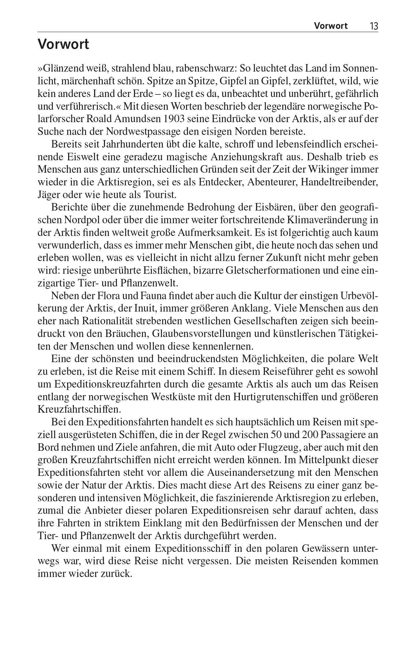 Beispielinhalt (Bild) TRESCHER Reiseführer Kreuzfahrten Nordmeer und Arktis