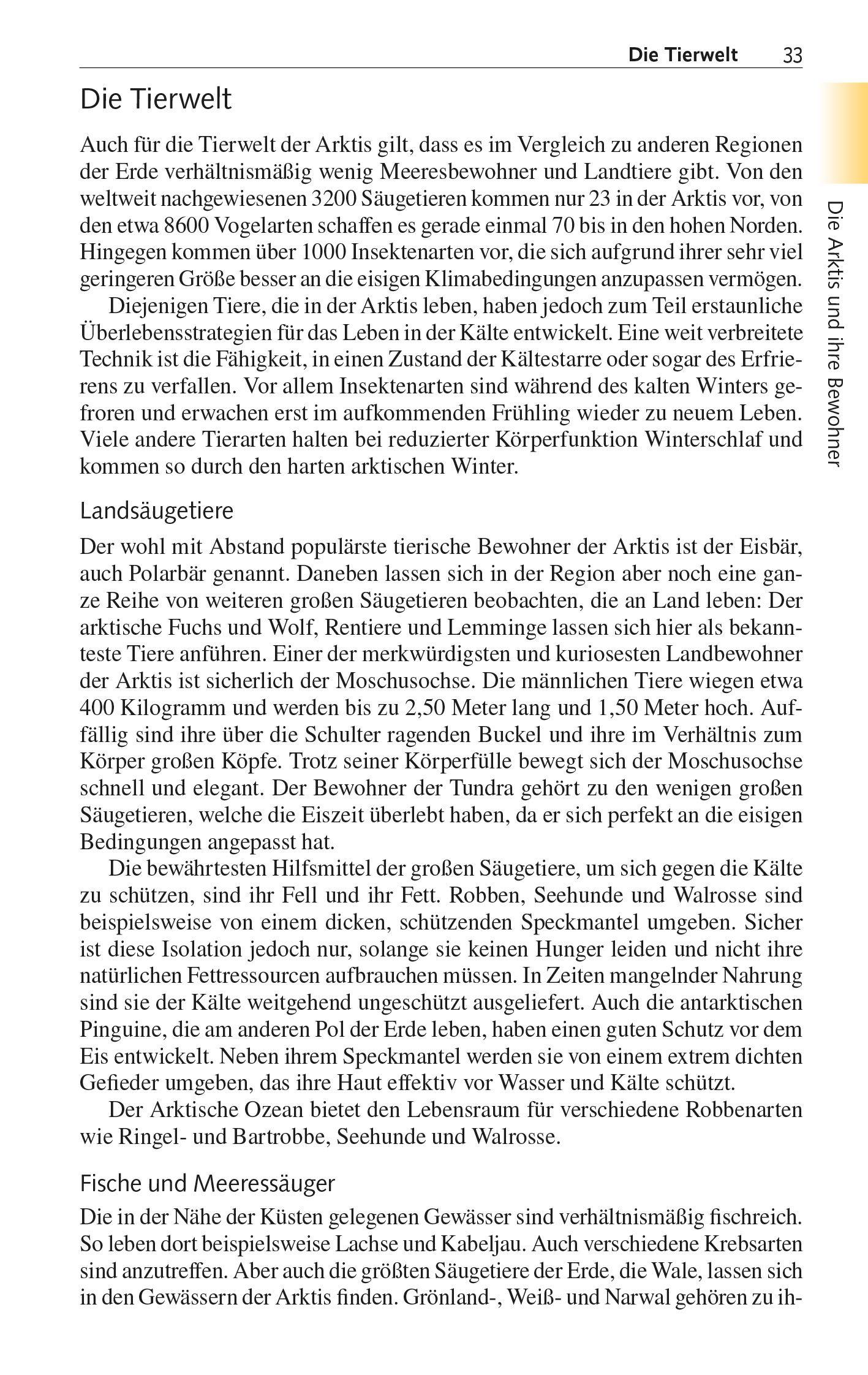 Beispielinhalt (Bild) TRESCHER Reiseführer Kreuzfahrten Nordmeer und Arktis