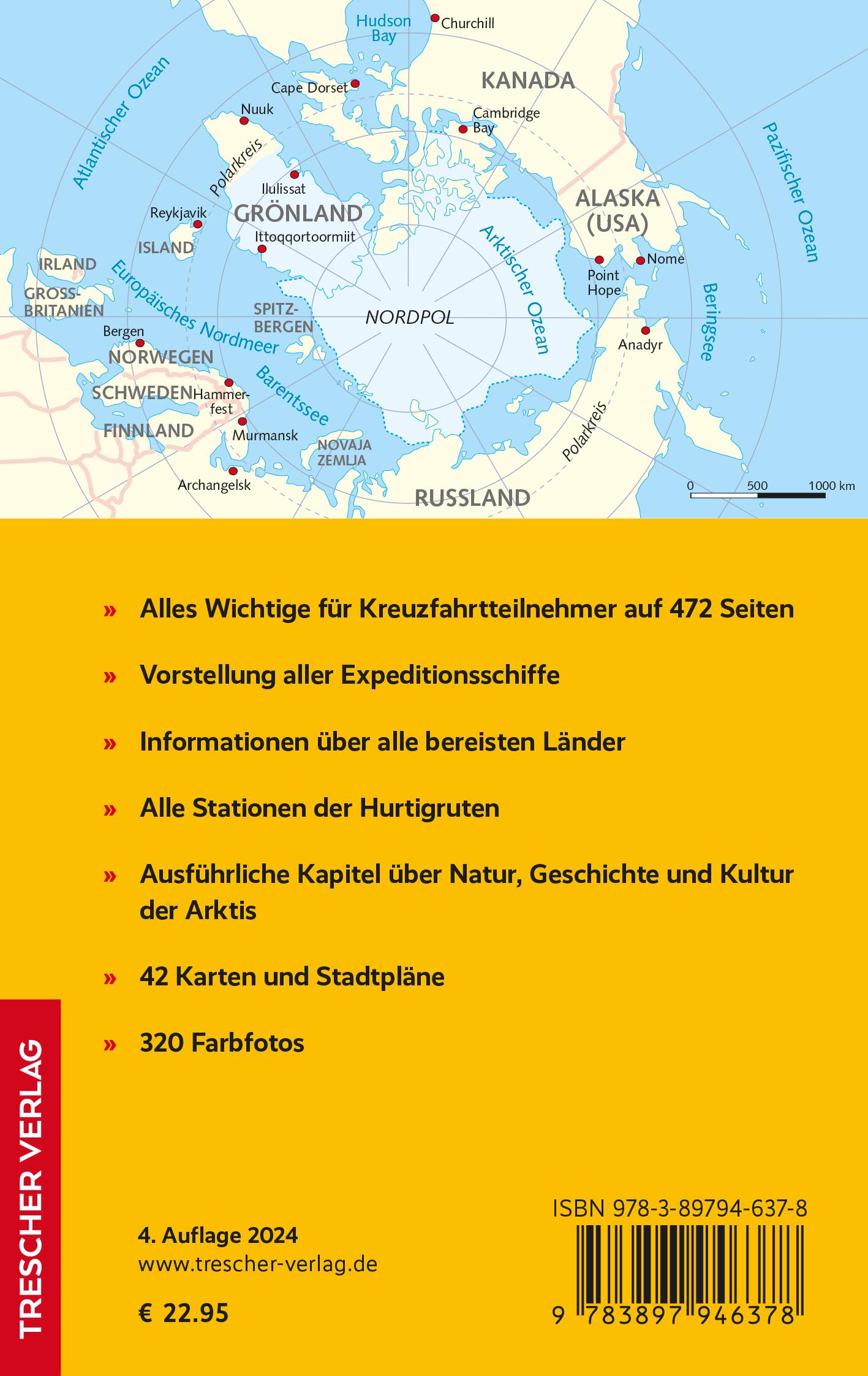 Rückseitencover TRESCHER Reiseführer Kreuzfahrten Nordmeer und Arktis