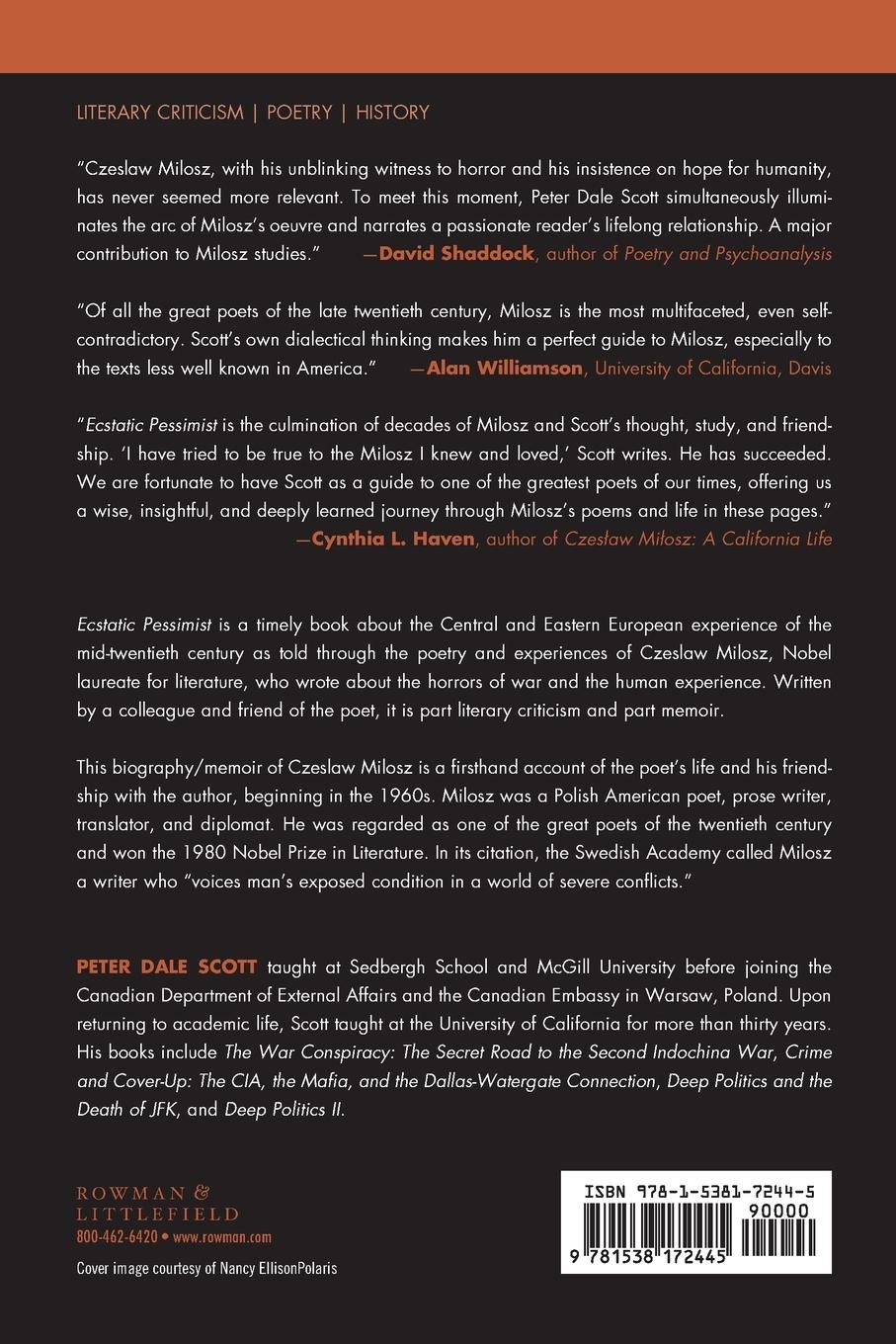 Rückseitencover Ecstatic Pessimist