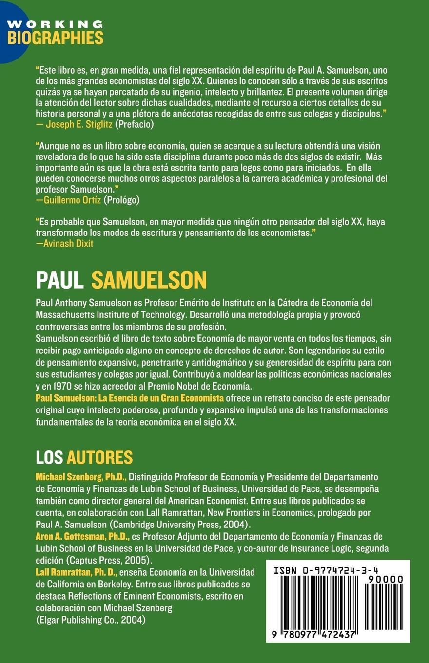 Rückseitencover Paul A. Samuelson