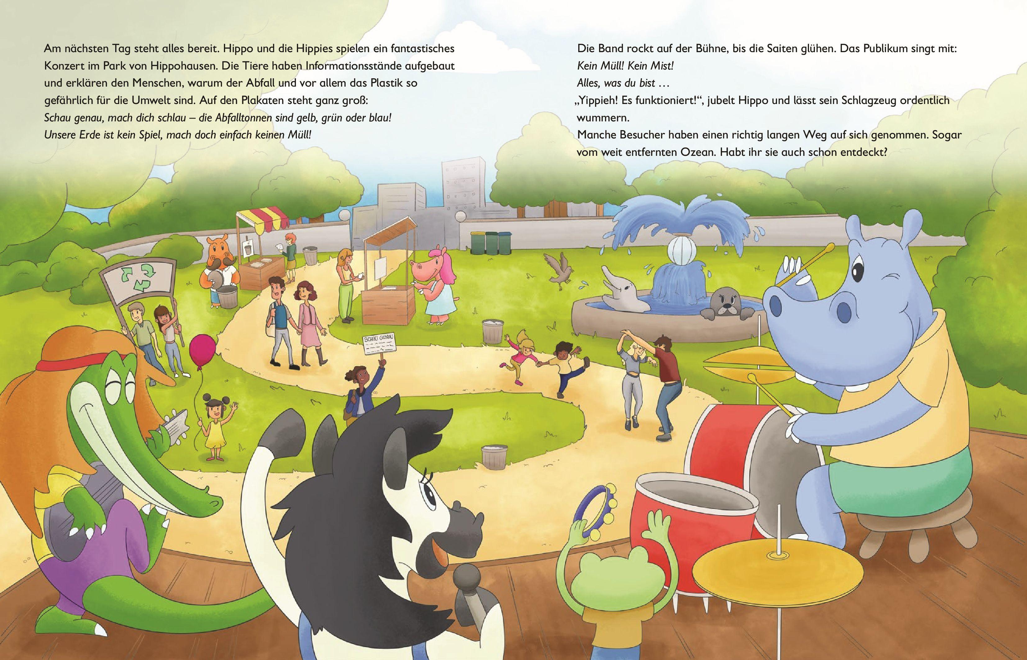 Beispielinhalt (Bild) Hippo kämpft gegen den Müll
