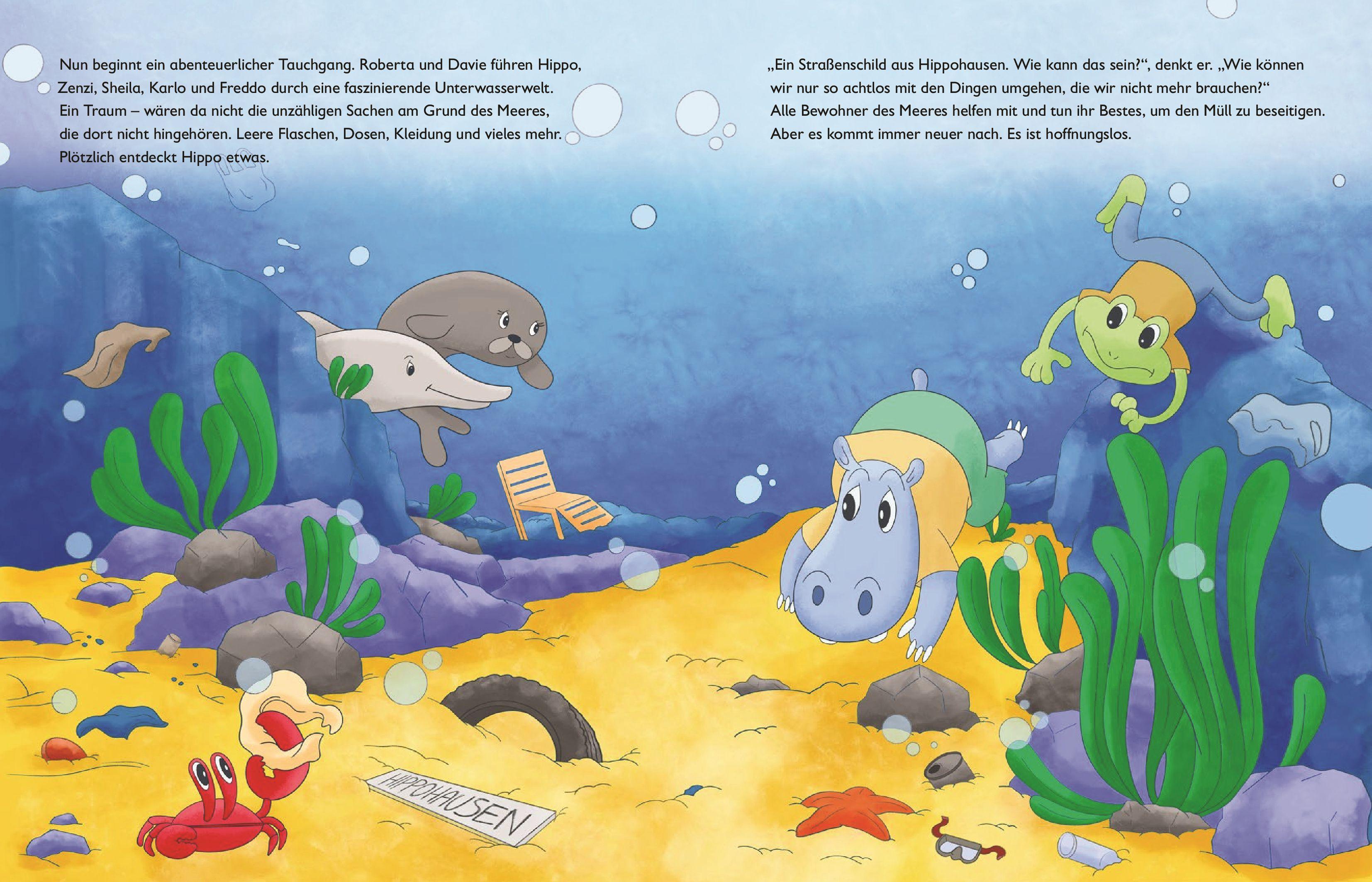 Beispielinhalt (Bild) Hippo kämpft gegen den Müll