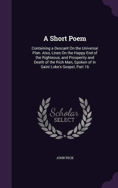 Vorderes Coverbild A Short Poem