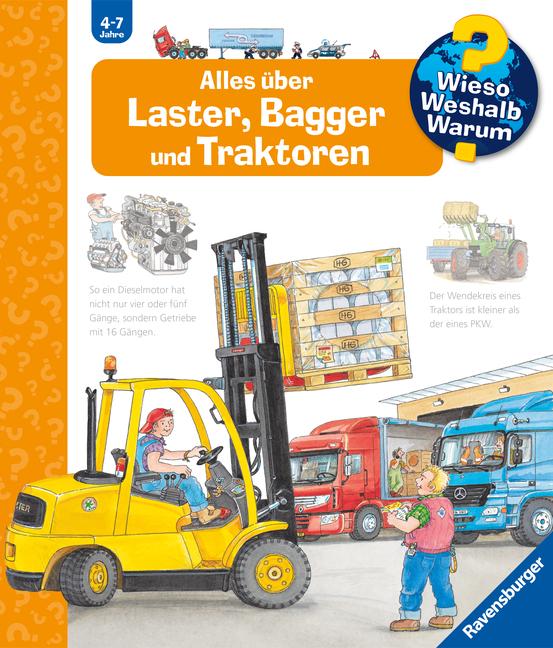 Vorderes Coverbild Wieso? Weshalb? Warum?, Band 38: Alles über Laster, Bagger und Traktoren