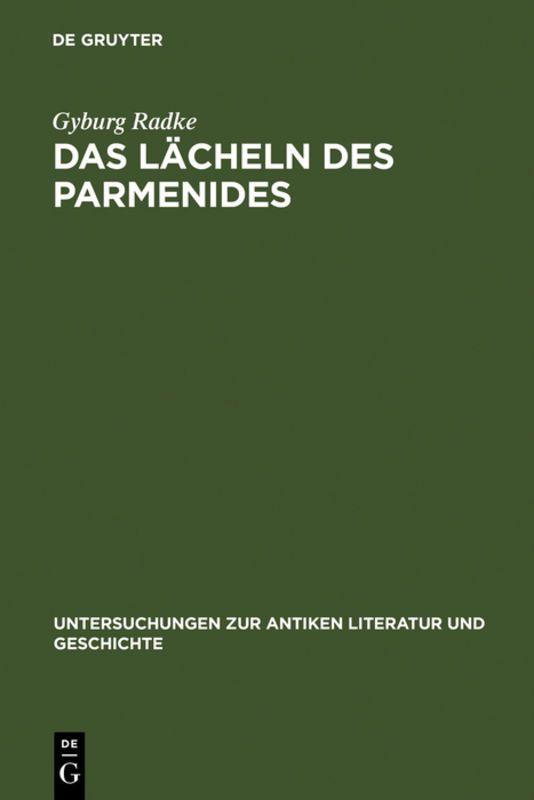 Vorderes Coverbild Das Lächeln des Parmenides