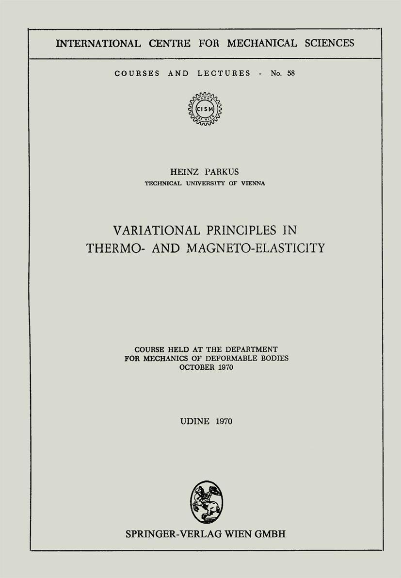 Vorderes Coverbild Variational Principles in Thermo- and Magneto-Elasticity
