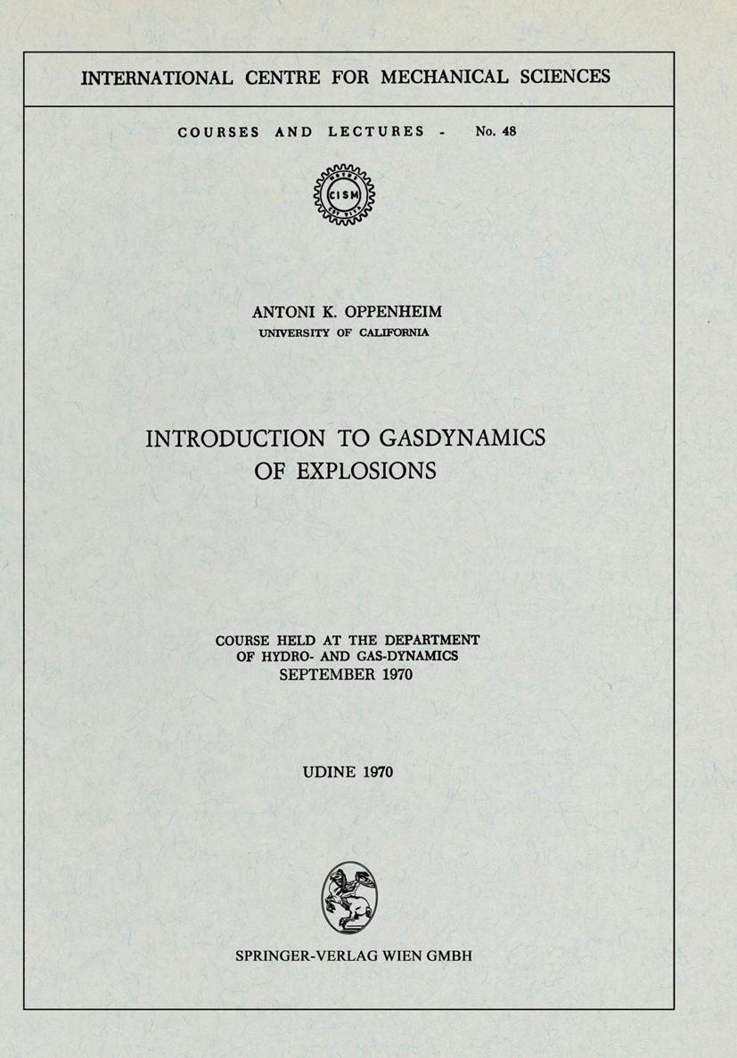 Vorderes Coverbild Introduction to Gasdynamics of Explosions