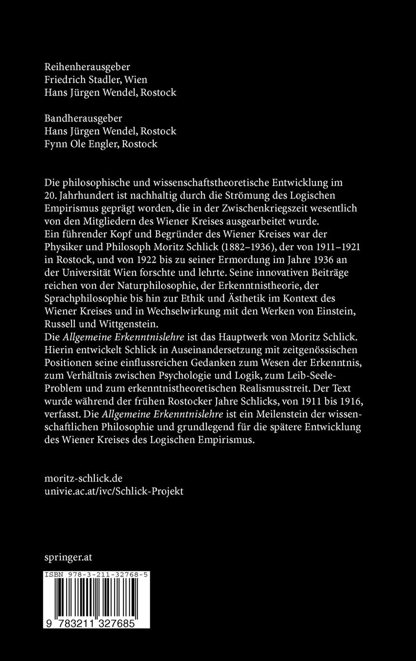 Rückseitencover Allgemeine Erkenntnislehre
