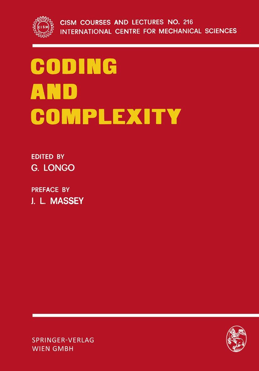 Vorderes Coverbild Coding and Complexity