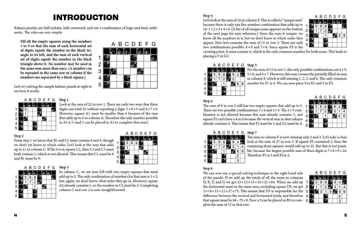 Beispielinhalt (Bild) Colossal Kakuro: 72 Titanically Tricky Puzzles