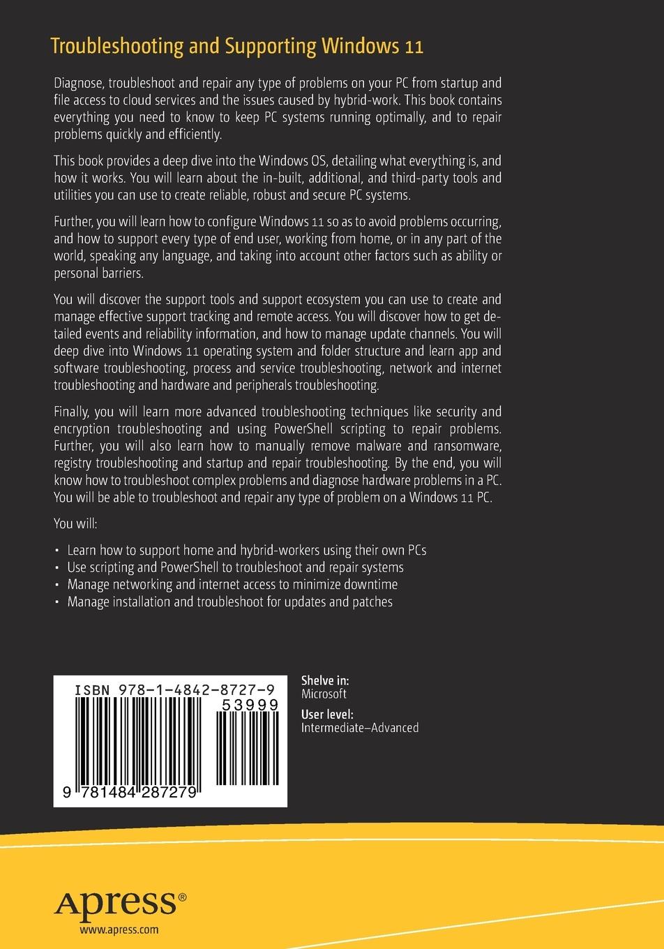 Rückseitencover Troubleshooting and Supporting Windows 11