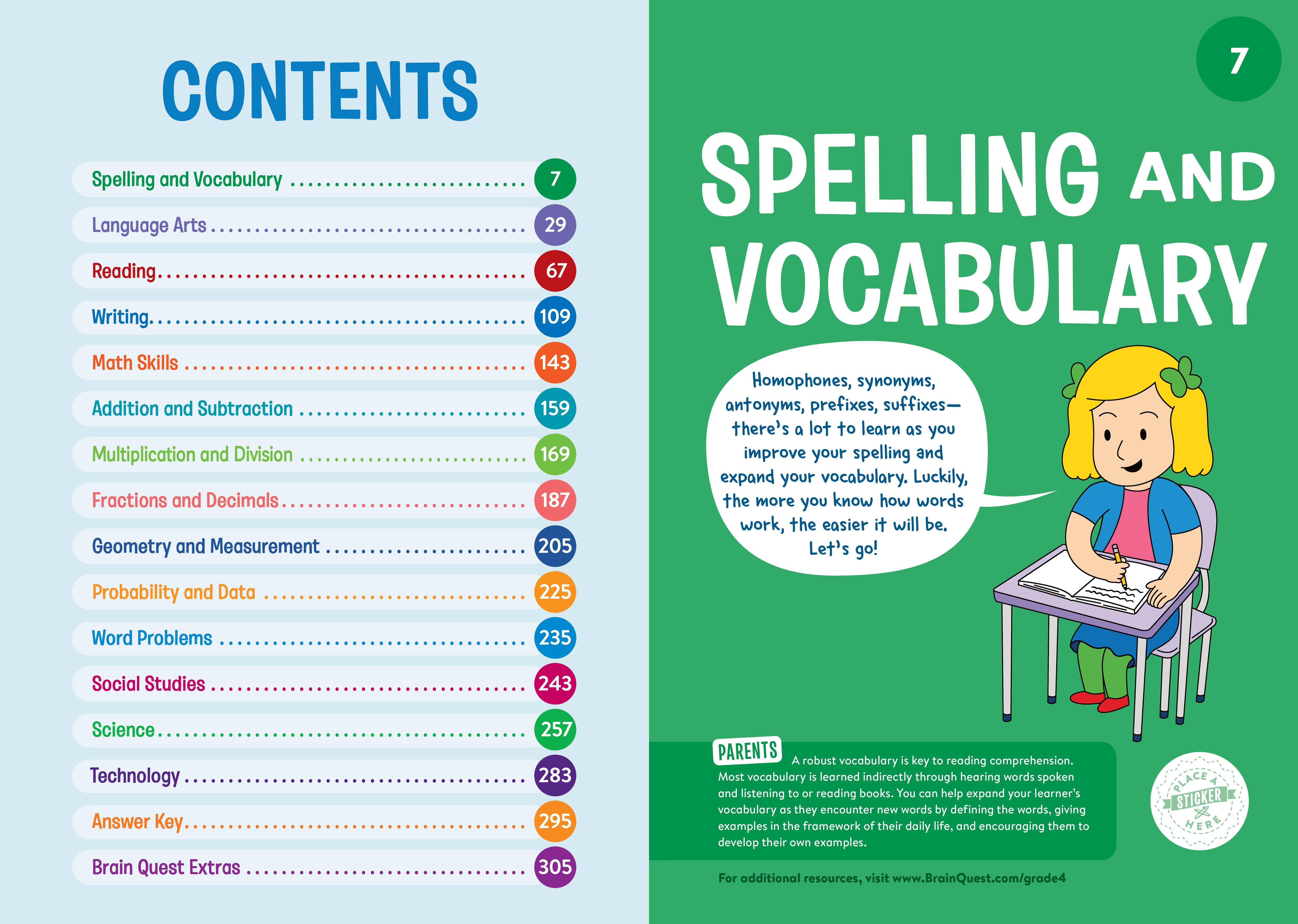 Beispielinhalt (Bild) Brain Quest Workbook: 4th Grade Revised Edition