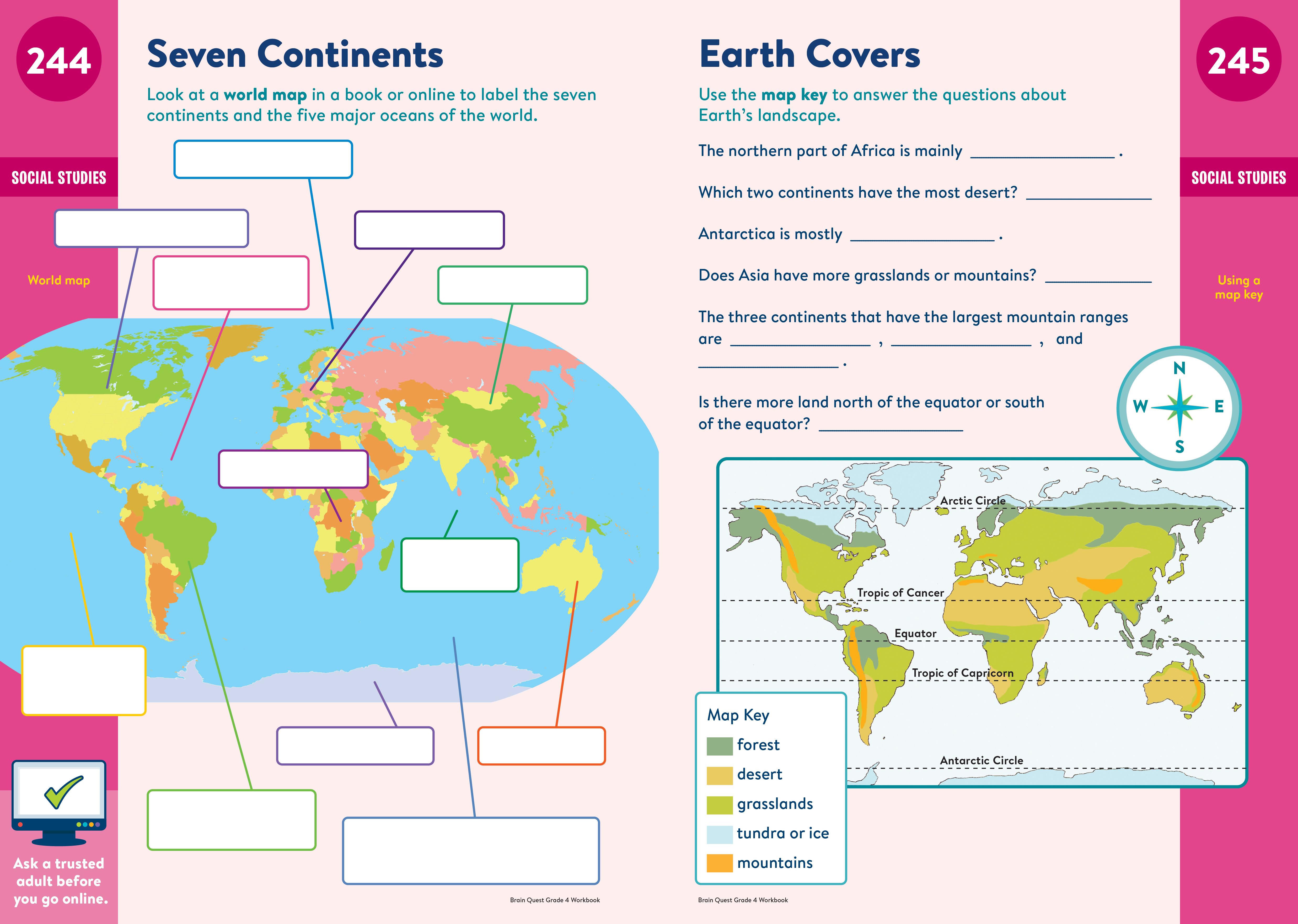 Beispielinhalt (Bild) Brain Quest Workbook: 4th Grade Revised Edition