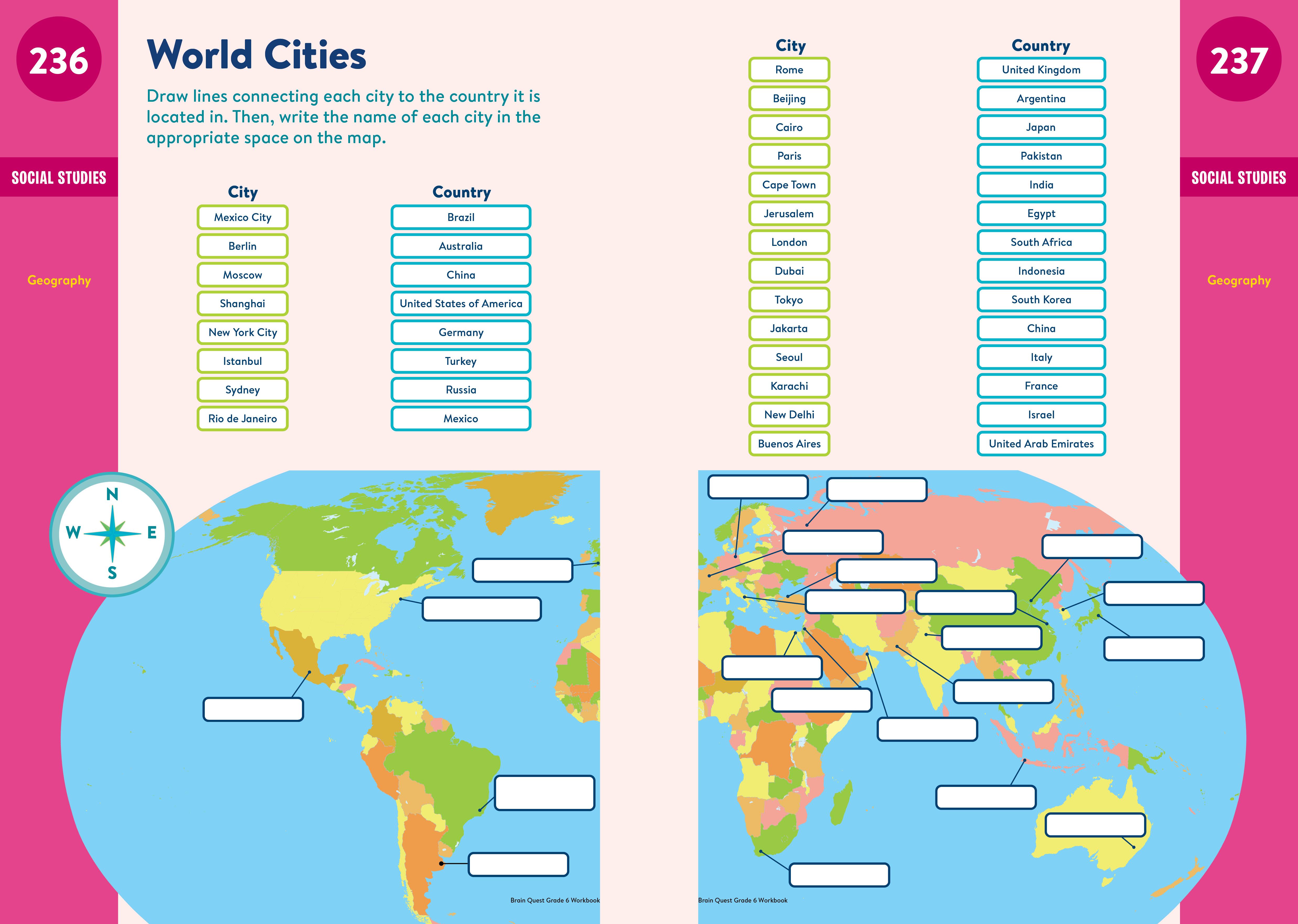 Beispielinhalt (Bild) Brain Quest Workbook: 6th Grade Revised Edition