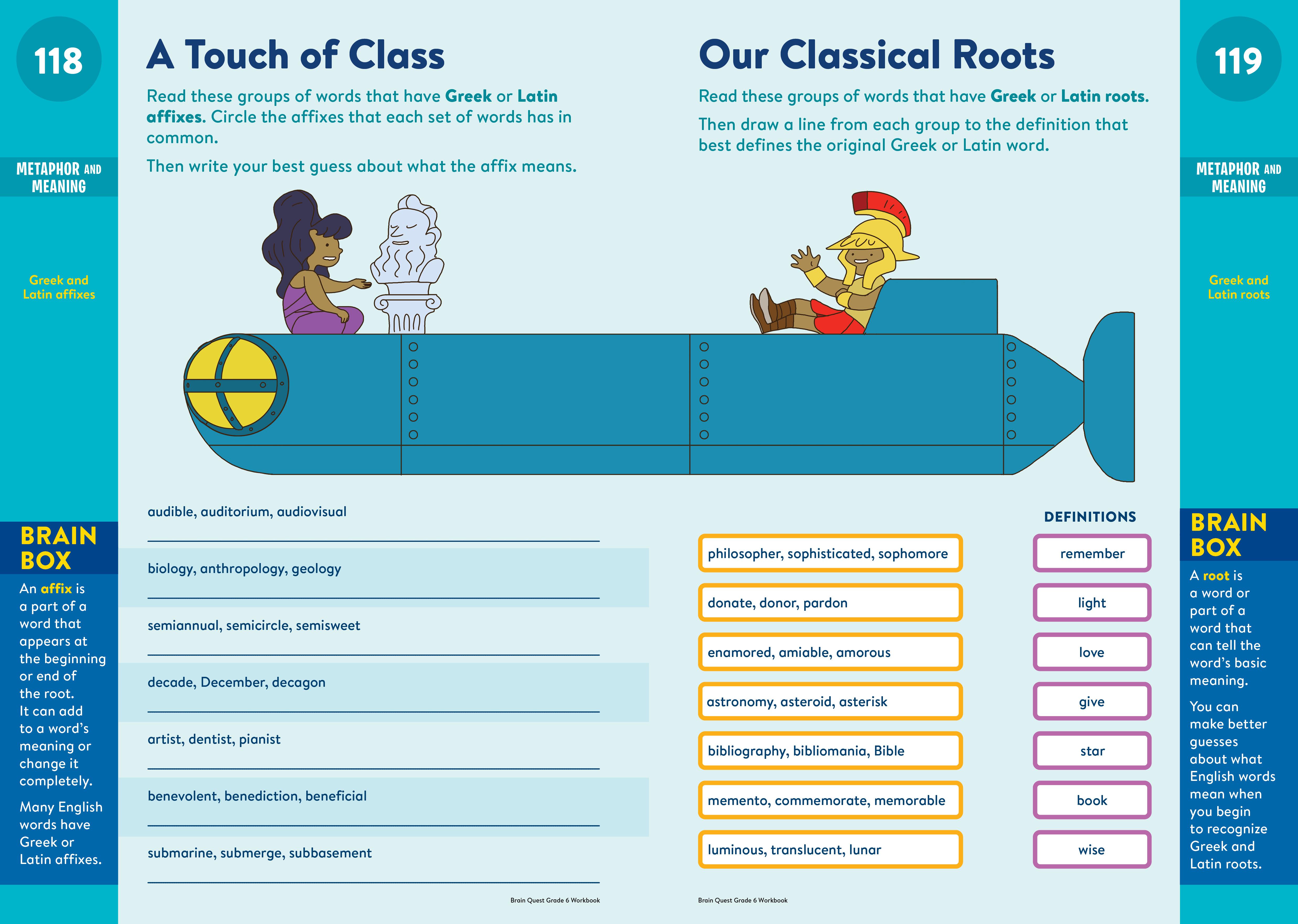 Beispielinhalt (Bild) Brain Quest Workbook: 6th Grade Revised Edition