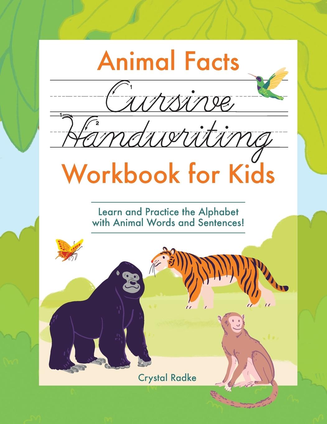 Vorderes Coverbild Animal Facts Cursive Handwriting Workbook for Kids